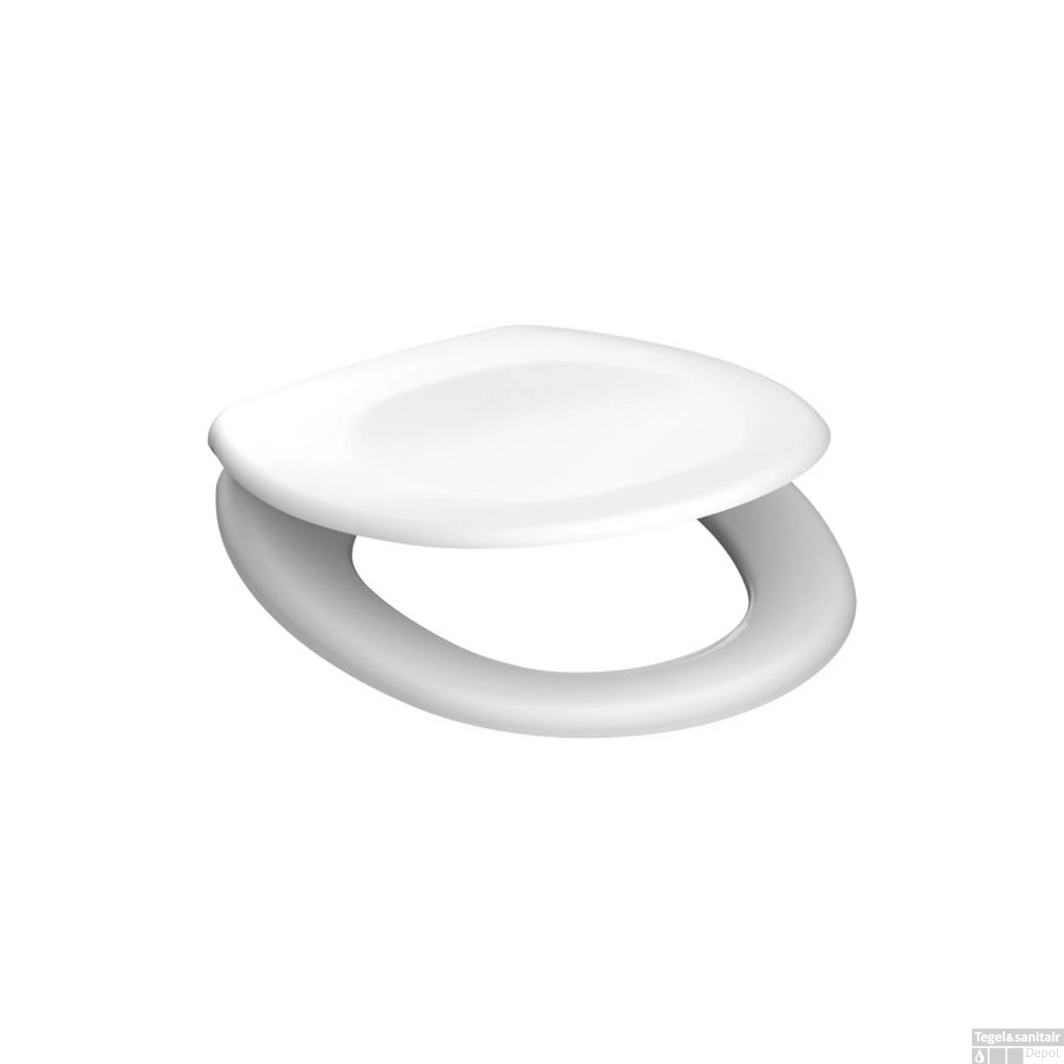 Toiletzitting Schutte White Duroplast RVS Scharnieren Gelakt Wit - Afbeelding 2