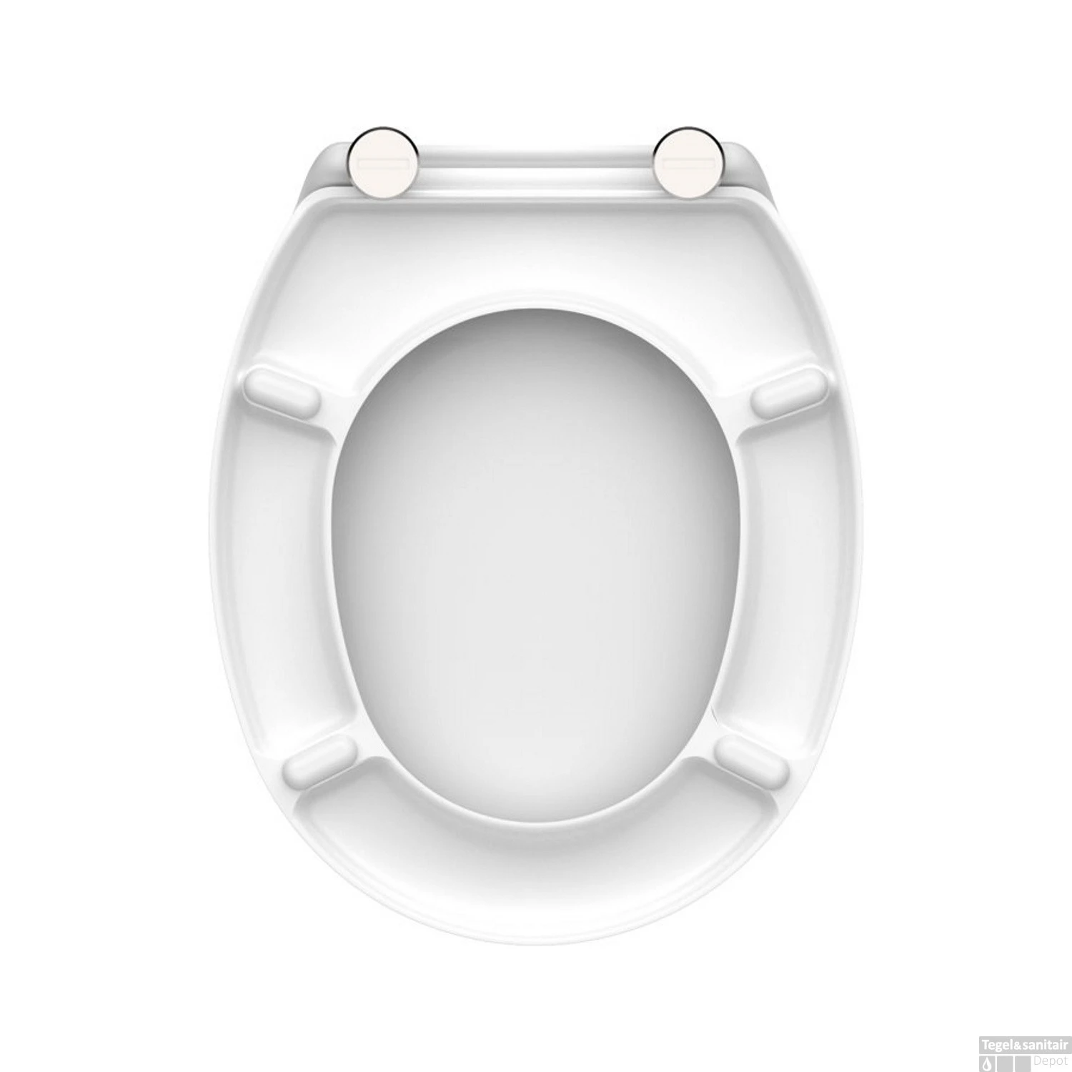 Toiletzitting Schutte White Duroplast RVS Scharnieren Gelakt Wit - Afbeelding 4