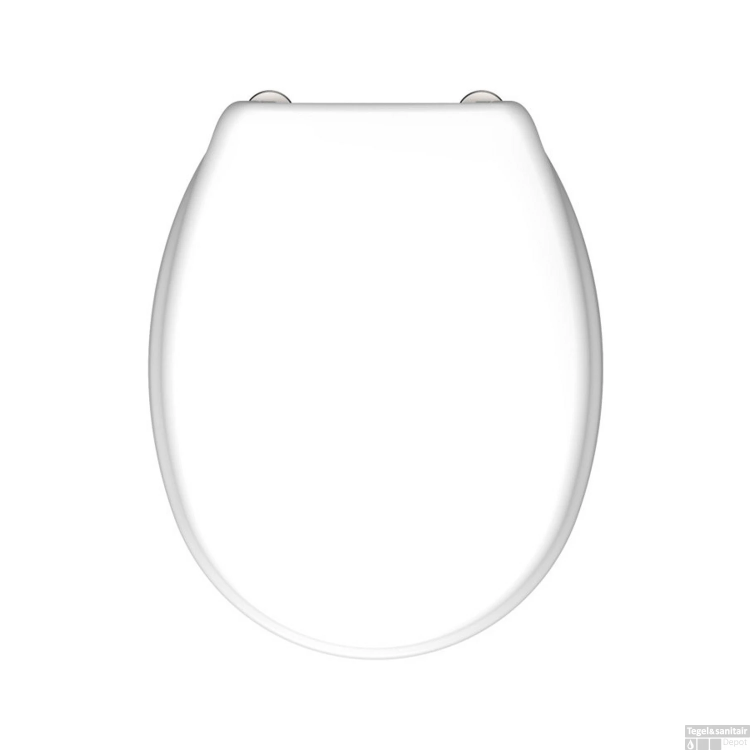 Toiletzitting Schutte White Duroplast RVS Scharnieren Gelakt Wit - Afbeelding 5