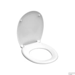 Toiletzitting Schutte White Duroplast RVS Scharnieren Gelakt Wit
