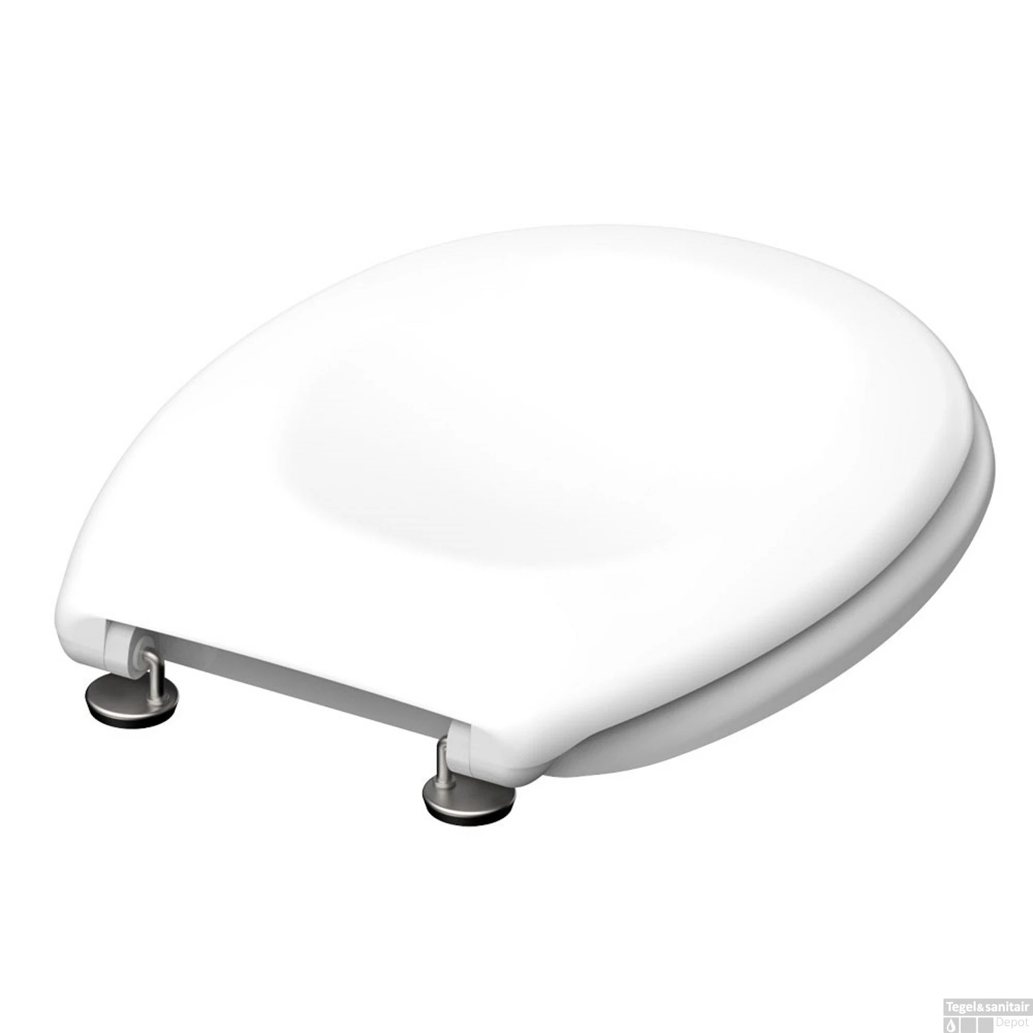 Toiletzitting Schutte White Duroplast Soft Close 45 X 37 Cm Wit - Afbeelding 3