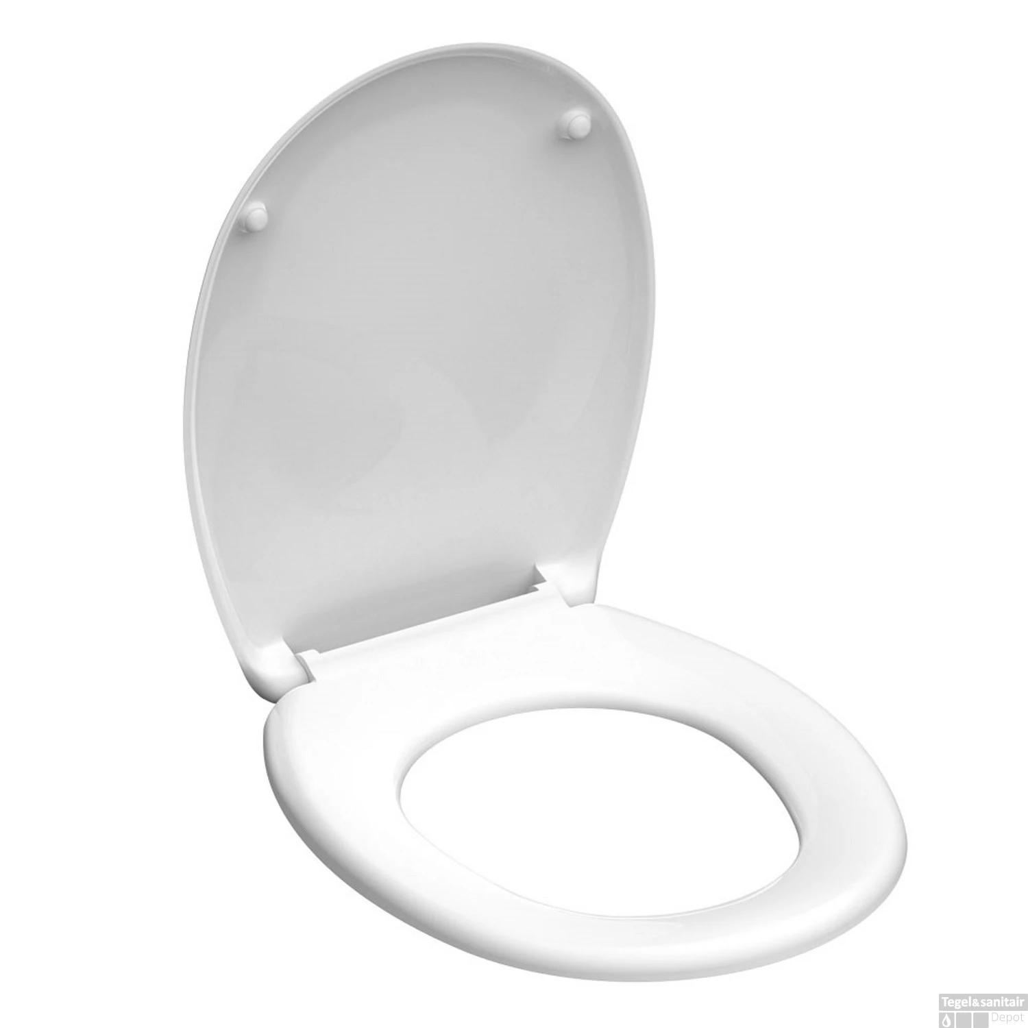 Toiletzitting Schutte White Duroplast Soft Close 45 X 37 Cm Wit - Afbeelding 2