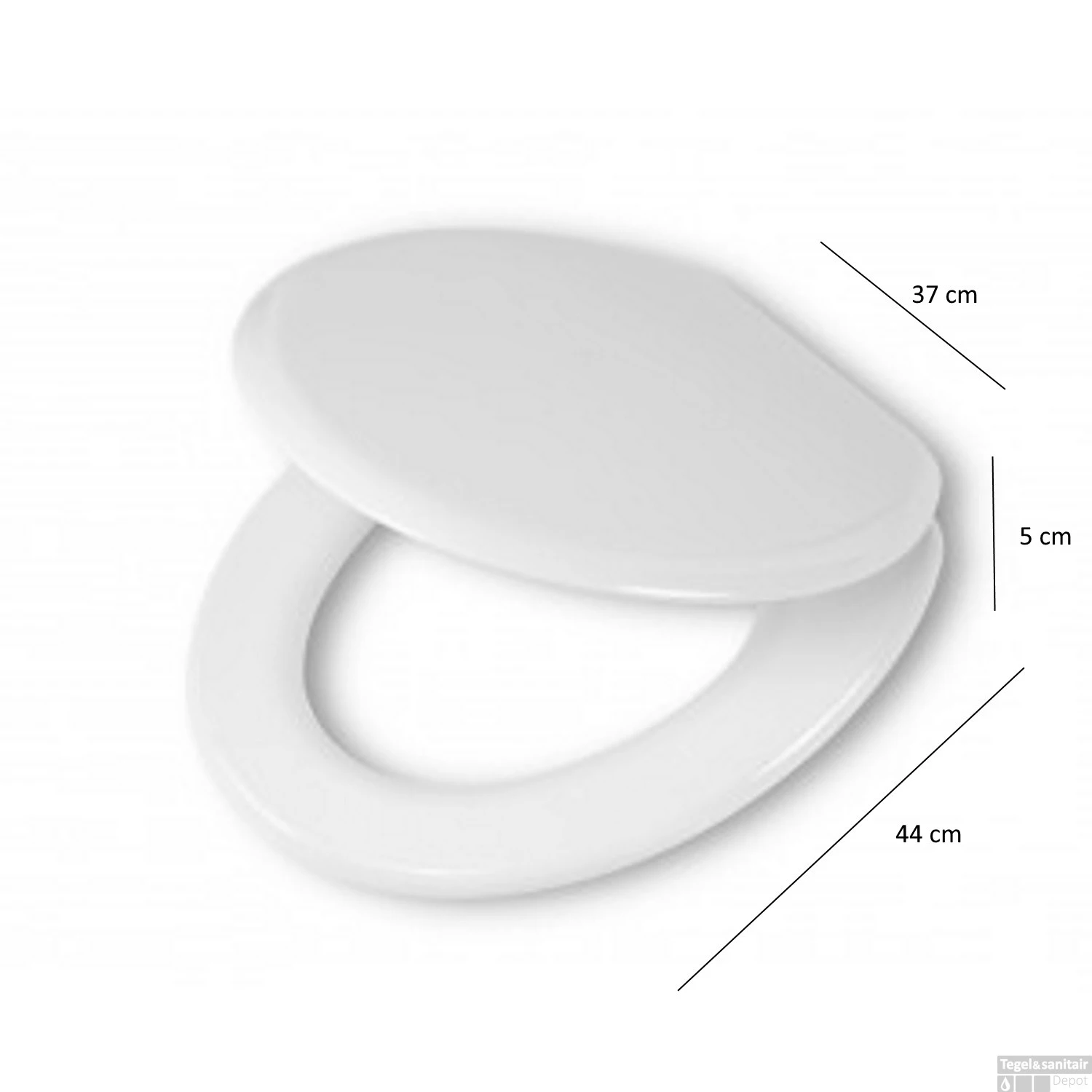 Toiletzitting Tiger Reno Softclose Hout Wit - Afbeelding 8