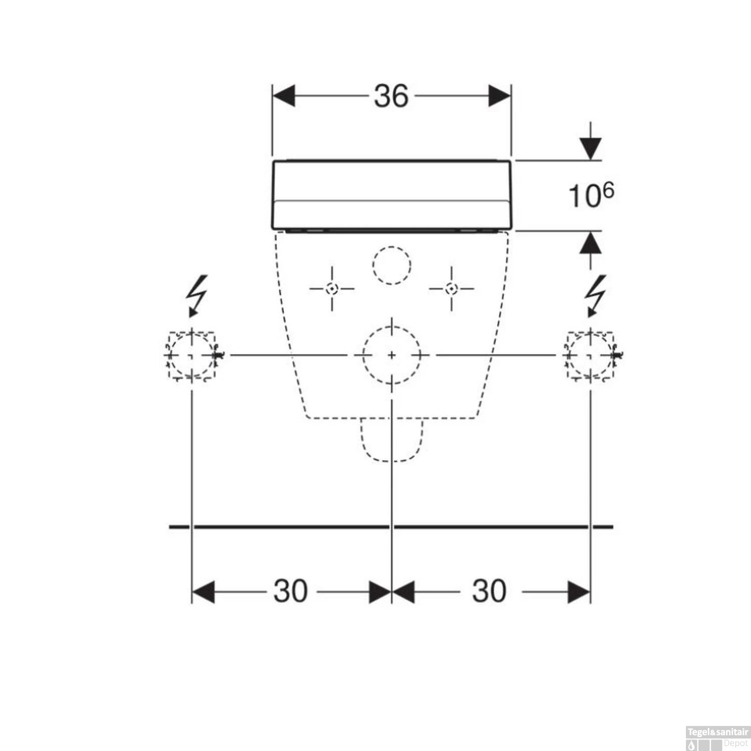 Toiletzitting Met Onderdouche Geberit AquaClean Tuma Comfort Glas Wit - Afbeelding 3