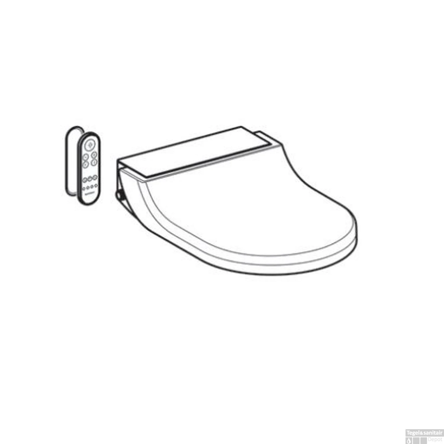 Toiletzitting Met Onderdouche Geberit AquaClean Tuma Comfort Geborsteld RVS - Afbeelding 2