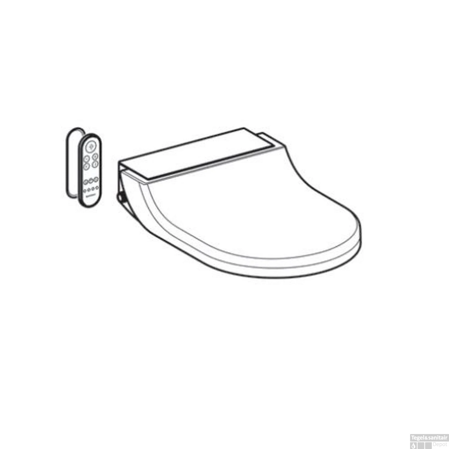 Toiletzitting Met Onderdouche Geberit AquaClean Tuma Comfort Glas Wit - Afbeelding 2