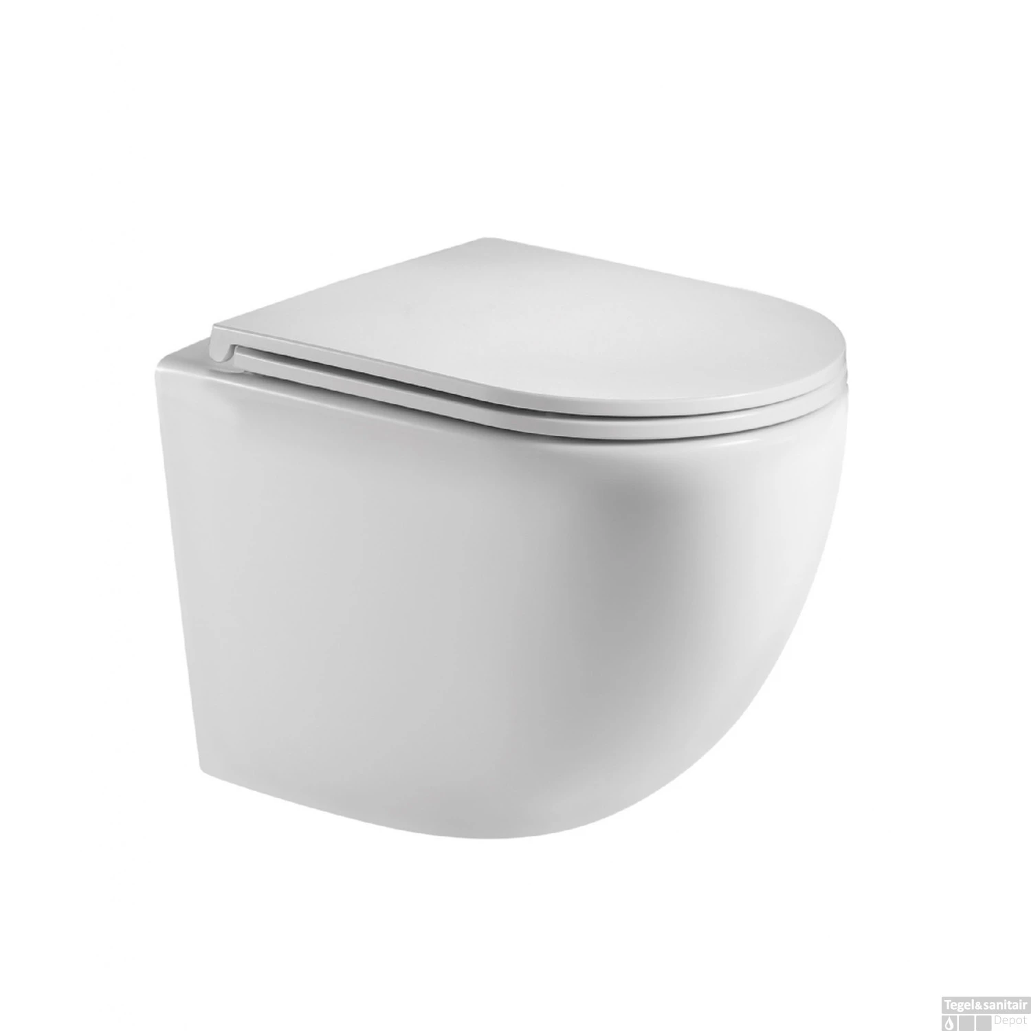 Wandcloset Boss & Wessing Genova Rimless Glans Wit (Inclusief Softclose Quickrelease Bril)