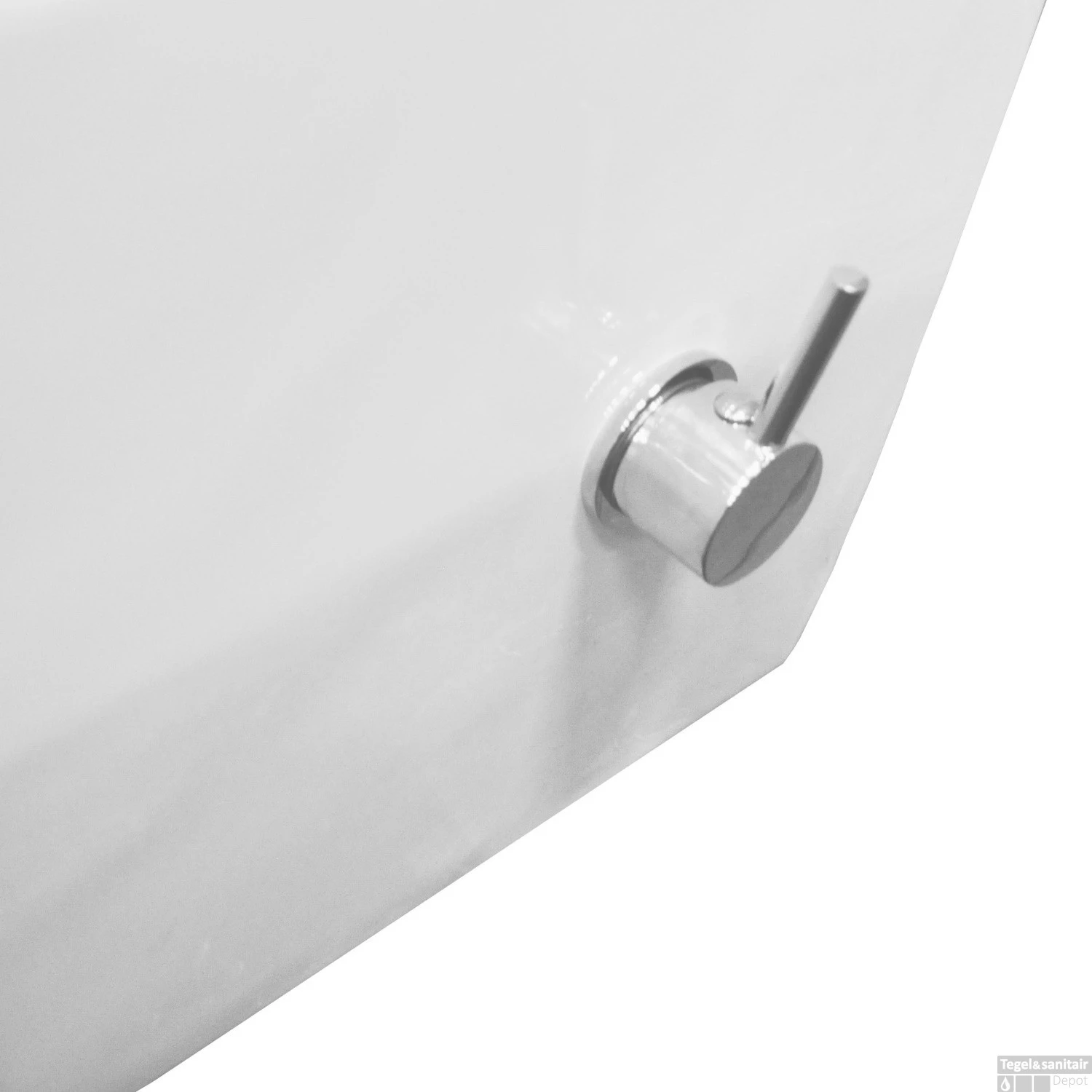 Wandcloset Boss & Wessing Randloos 53 Cm Met Ingebouwde Bidetkraan KD Wit - Afbeelding 3