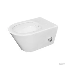 Wandcloset Boss & Wessing Randloos Met Ingebouwde Bidetkraan 53 Cm WM/KD Wit