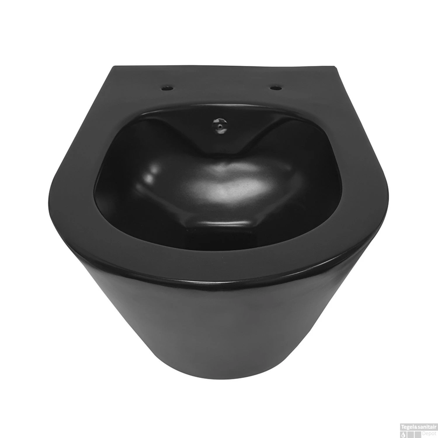 Wandcloset Boss & Wessing Randloos 53 Cm Met Bidetfunctie Mat Zwart - Afbeelding 2