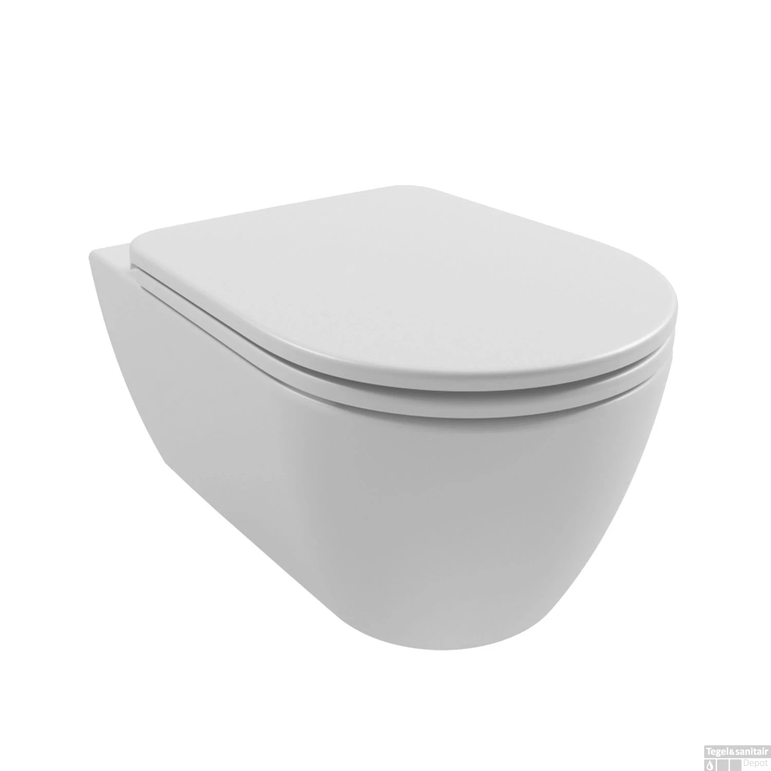 Wandcloset Luca Sanitair Fusion Rimless Met Softclose Zitting Keramiek Wit