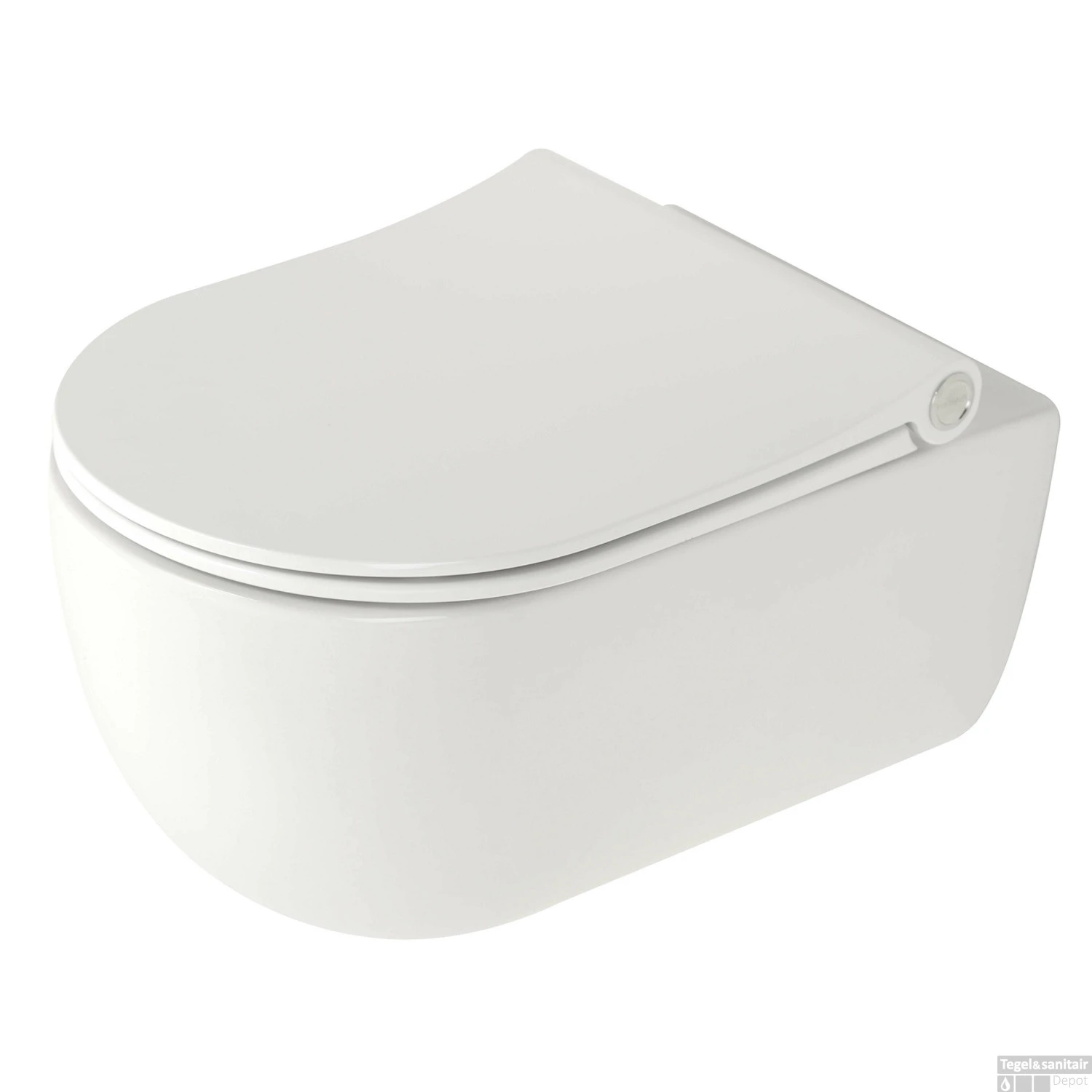 Wandcloset Plieger Kansas/Pressalit Diepspoel Rimless Pressalit Kansas D2 Zitting Slim Wit