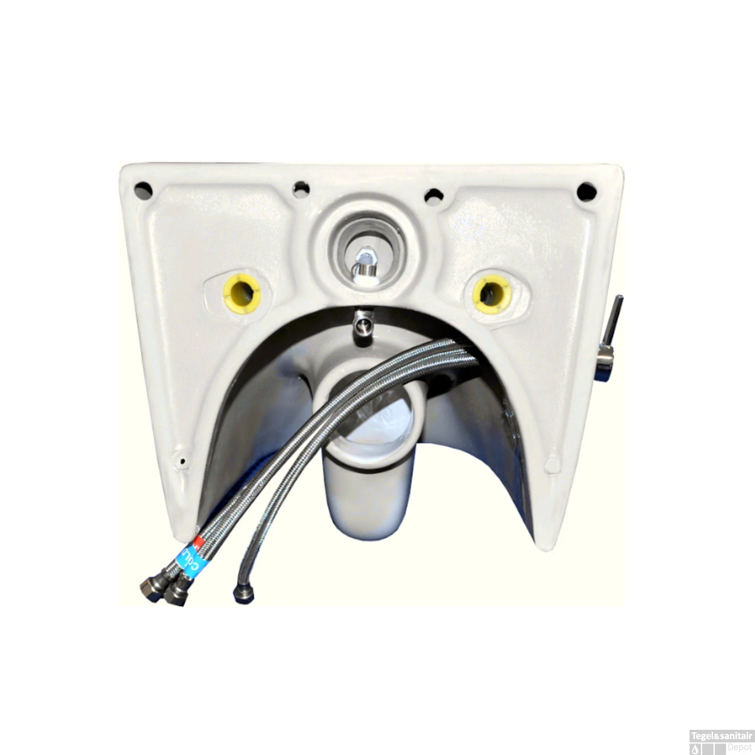 Wandcloset Sanicare Rondo Compact Rimfree Met Bidetsproeier En Geïntegreerde Kraan Exl. Ztting Wit - Afbeelding 4