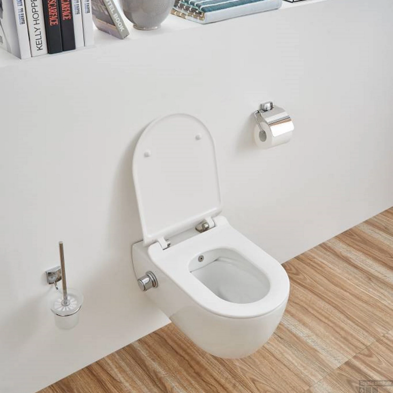 Wandcloset Sanilux Easy Flush Slim Incl. Bidet 54 Cm (incl Zitting)
