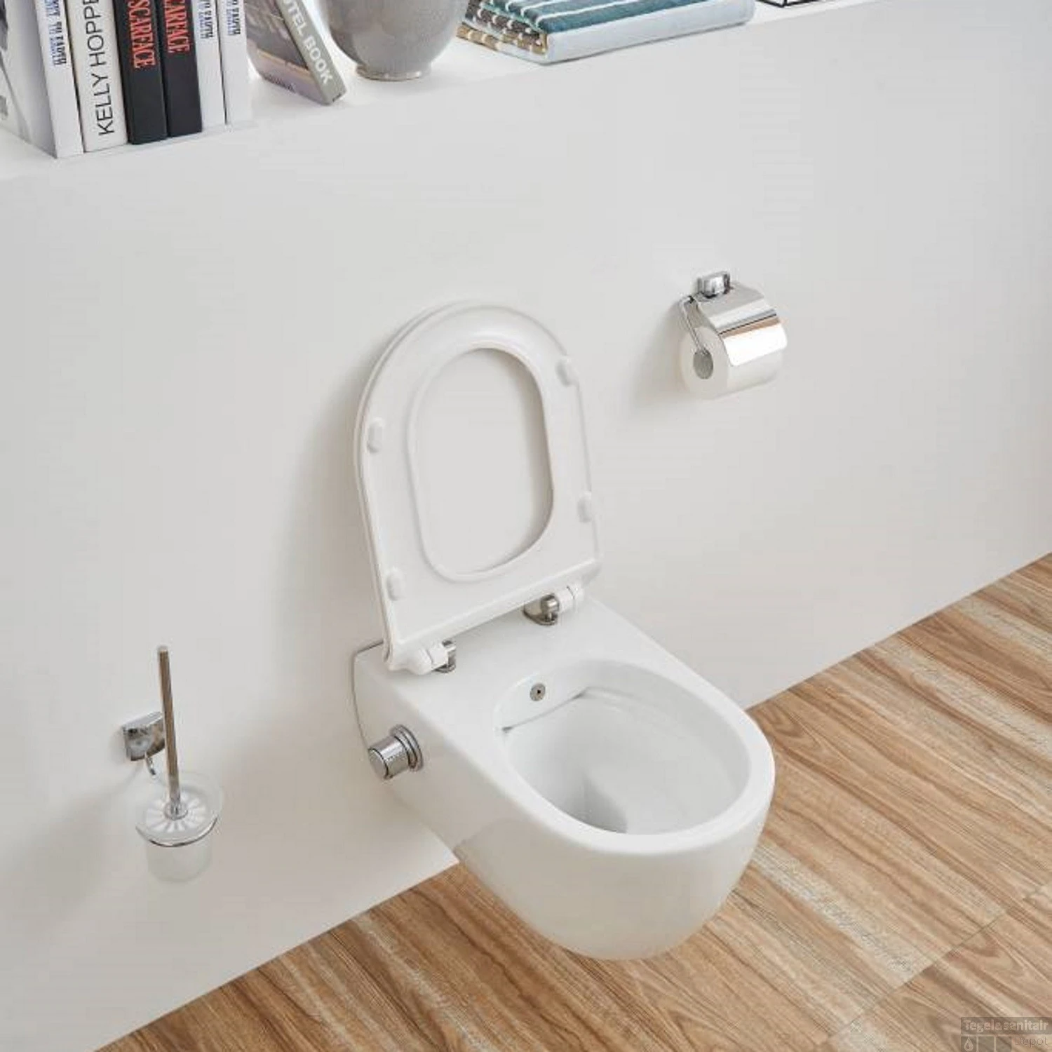Wandcloset Sanilux Easy Flush Slim Incl. Bidet 54 Cm (incl Zitting) - Afbeelding 2