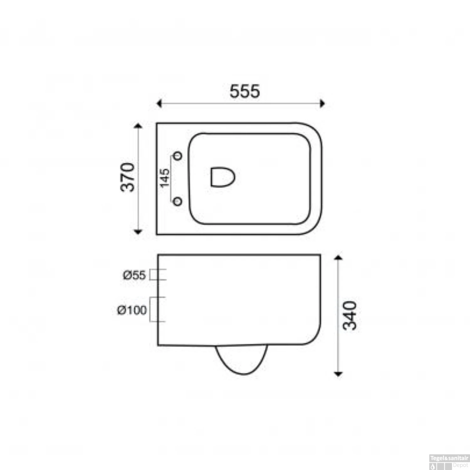 Wandcloset Wiesbaden Larx Diepspoel Met Soft-Close Toiletzitting Wit - Afbeelding 2